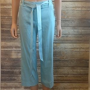 NWT bebe Cardinal Side Slit Capris w/ Sash Belt